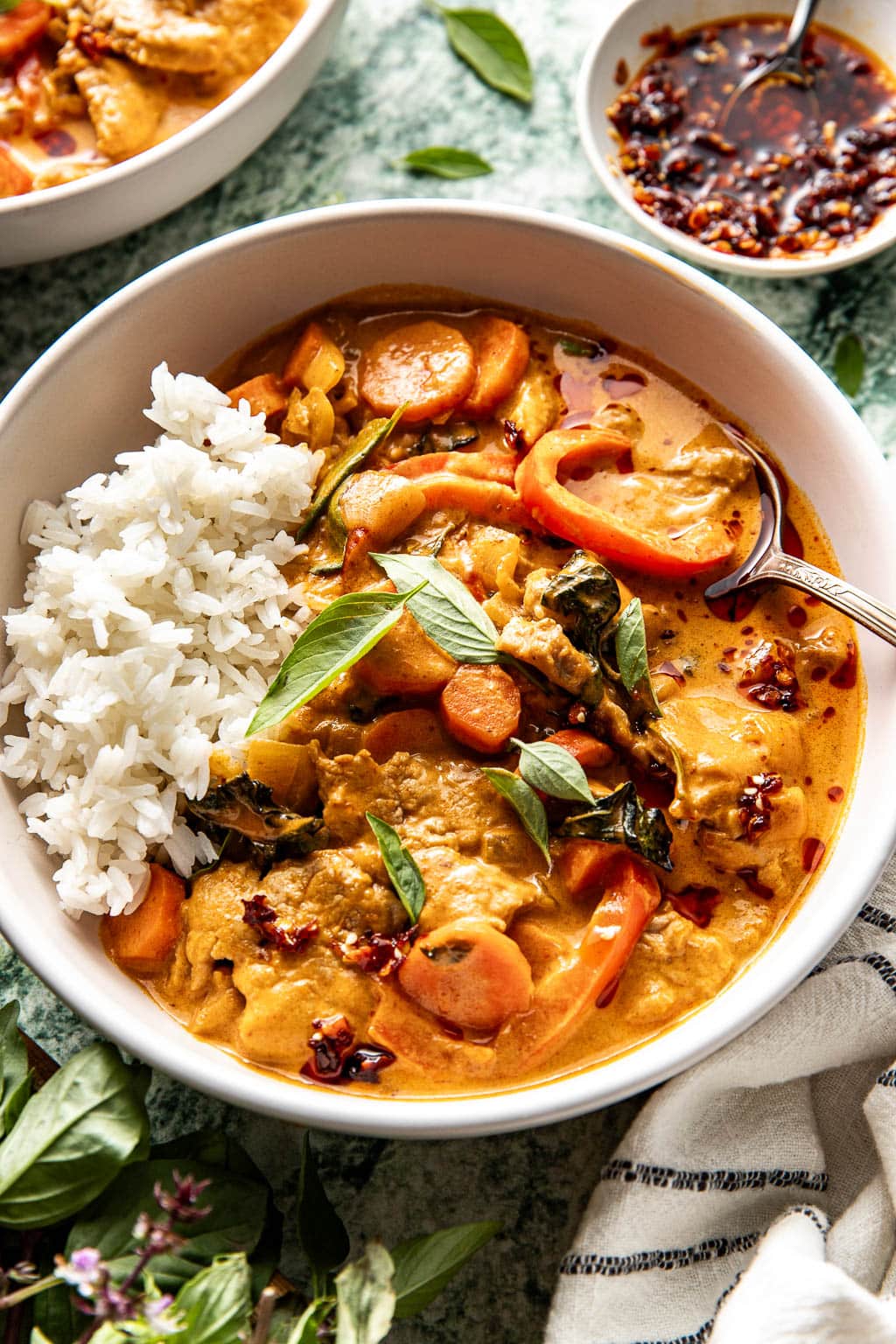 Thai panang curry with pork
