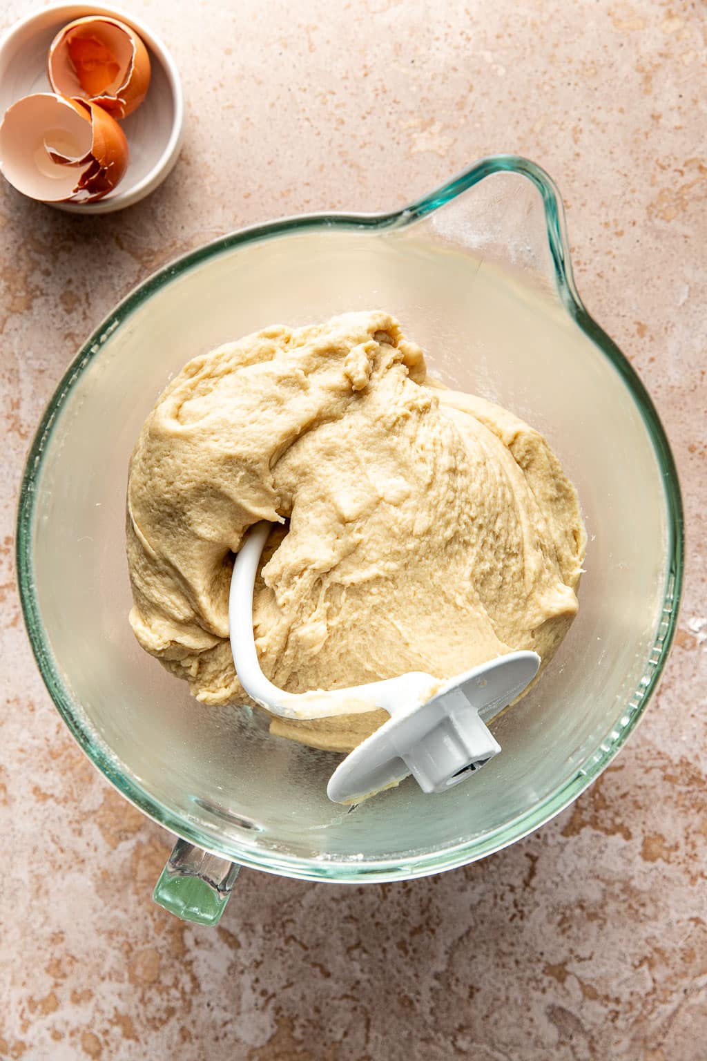 cinnamon roll dough after mixing