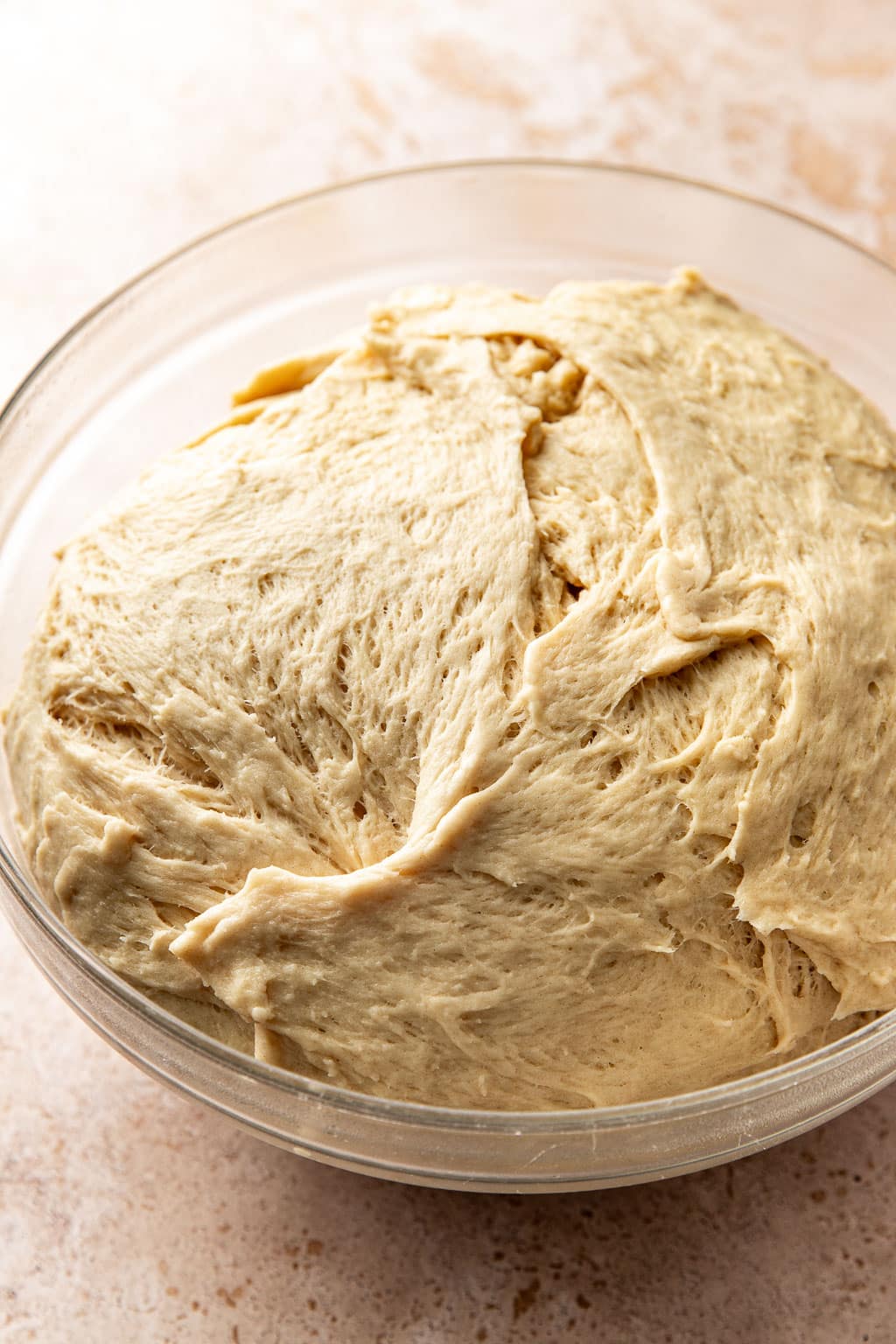 cinnamon roll dough after proofing