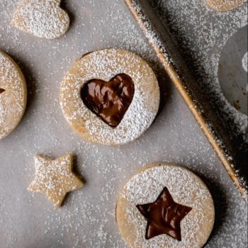 nutella linzer cookies