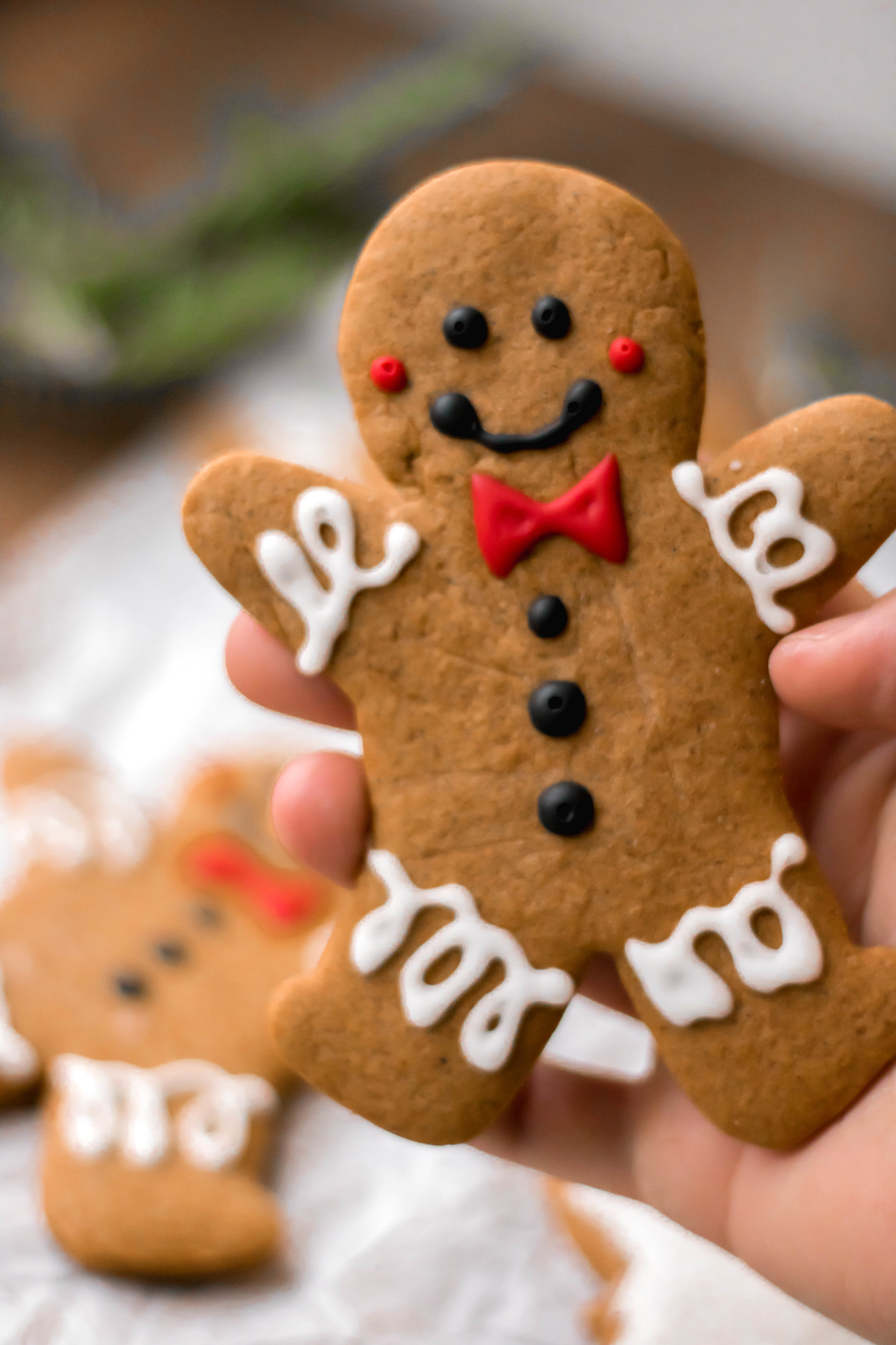 A soft iced gingerbread man 