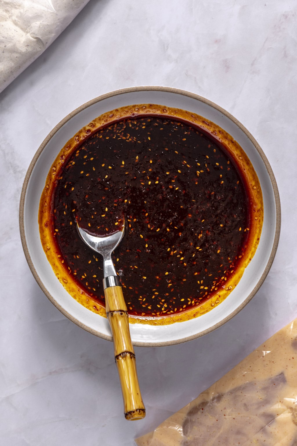 korean glaze sauce in a bowl
