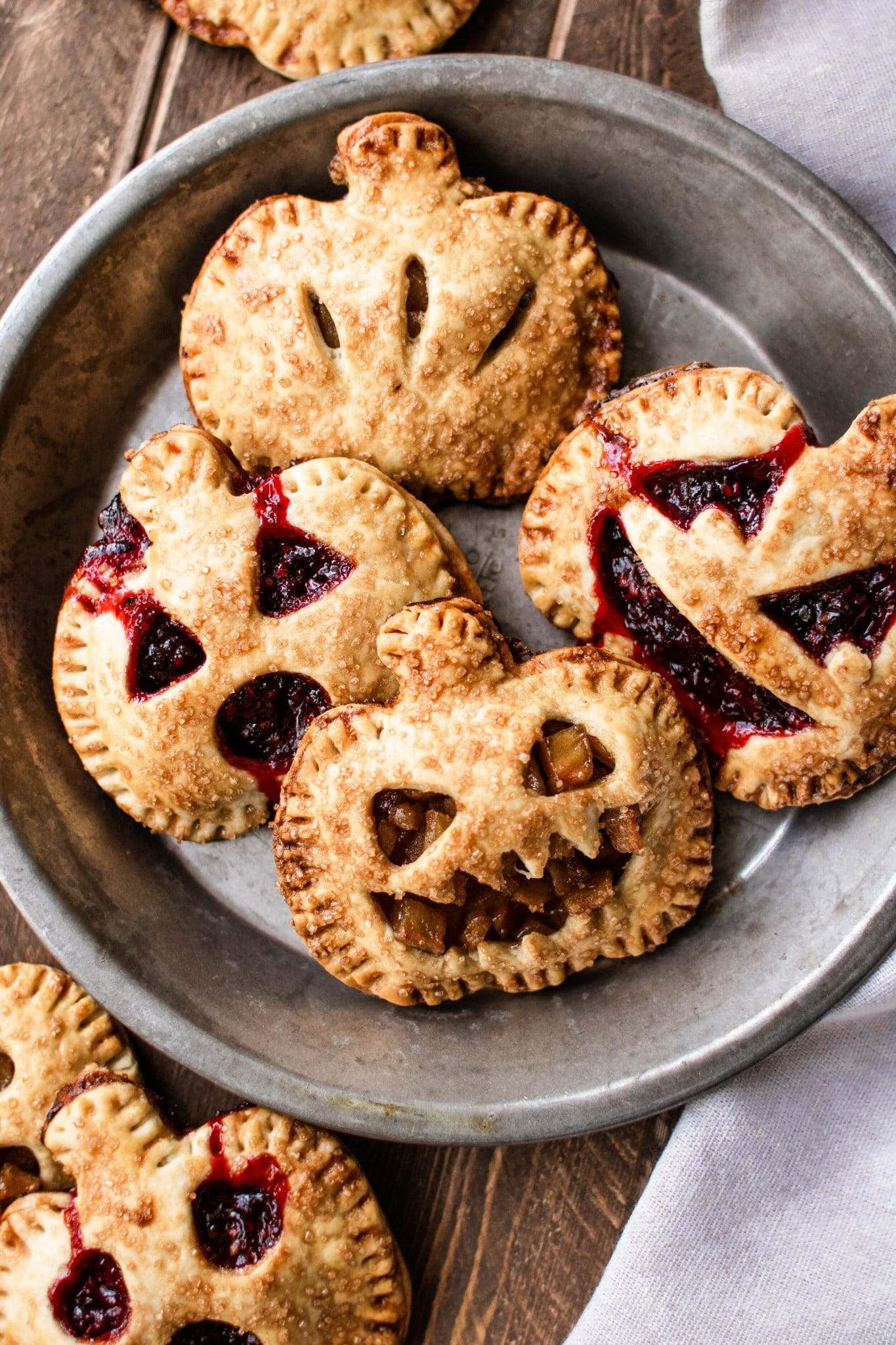 jack-o-lantern hand pies