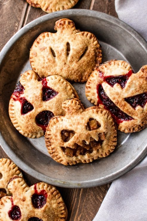 jack-o-lantern hand pies