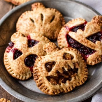 jack-o-lantern hand pies