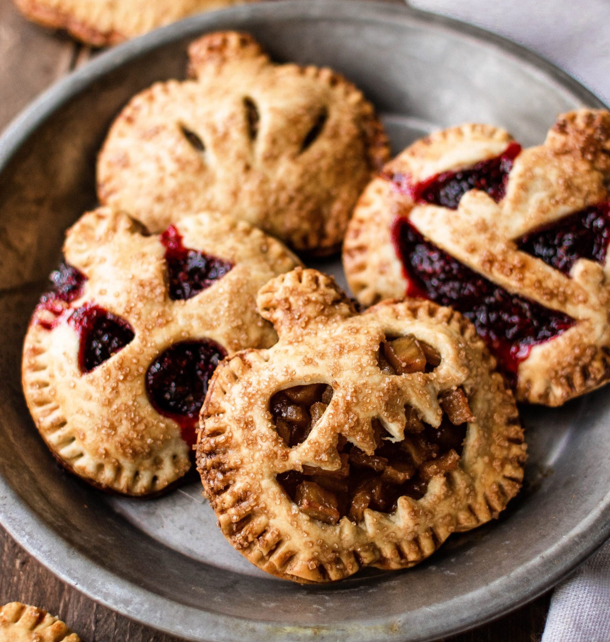 jack-o-lantern hand pies