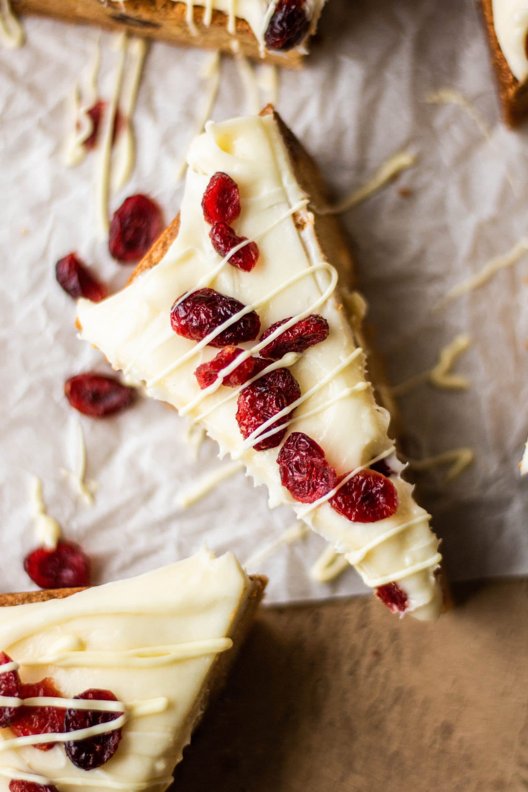 cranberry white chocolate bars