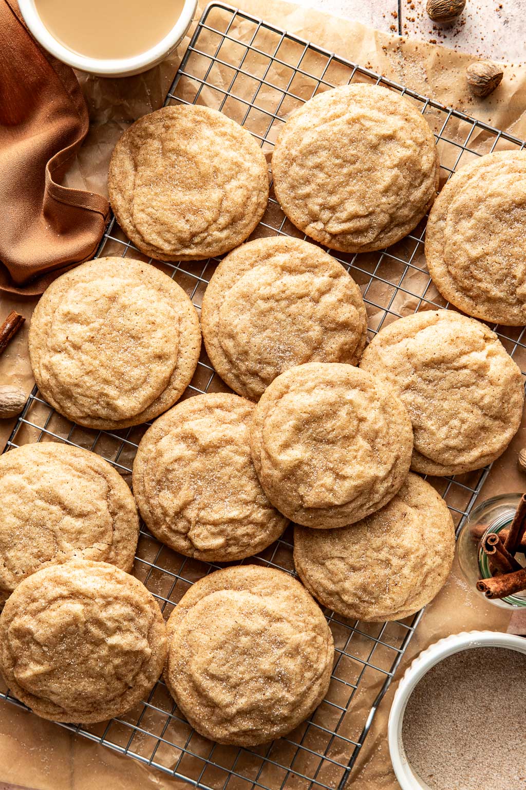 eggnog snickerdoodle cookies