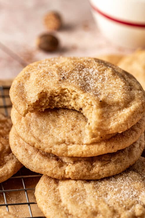 eggnog snickerdoodle cookies