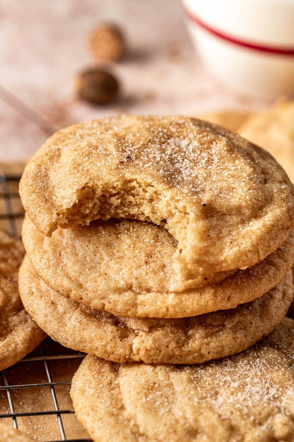 eggnog snickerdoodle cookies