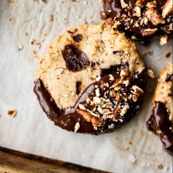 slice and bake chocolate chunk shortbread cookies