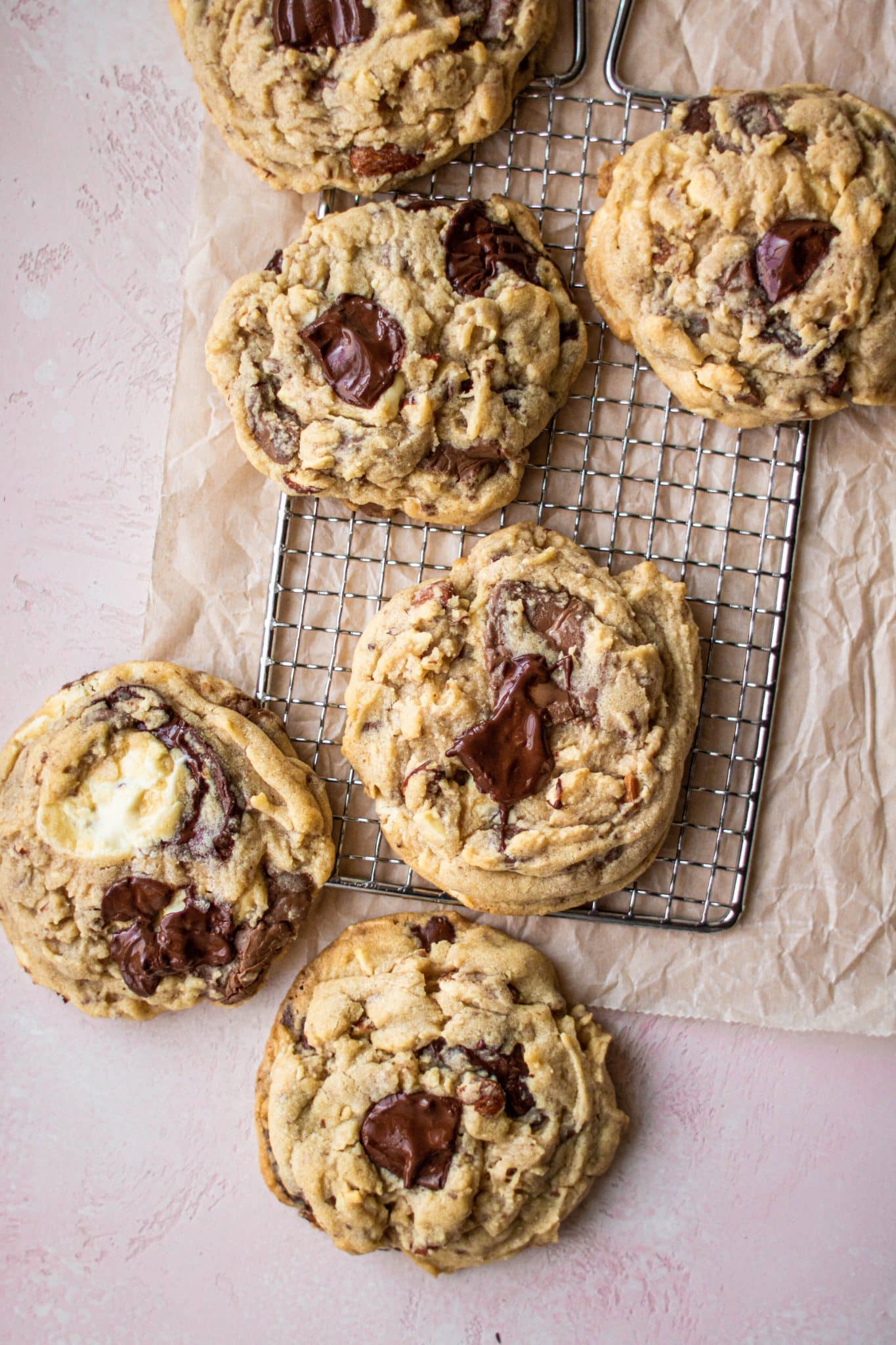 Triple Chocolate Chunk Cookies