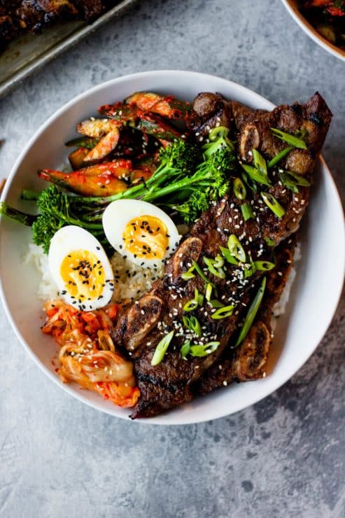 korean bbq short rib bowls