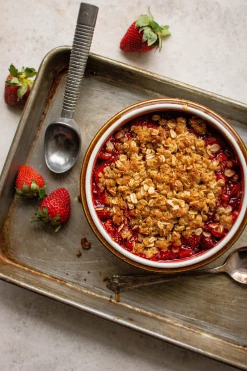 Easy Stawberry Crisp for Two