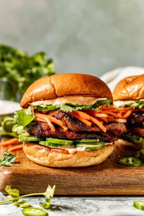 grilled pork banh mi sandwiches