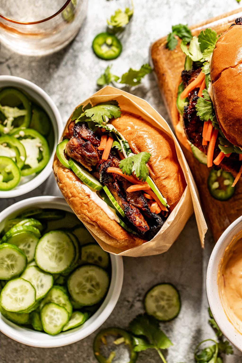 juicy grilled pork vietnamese sandwiches 