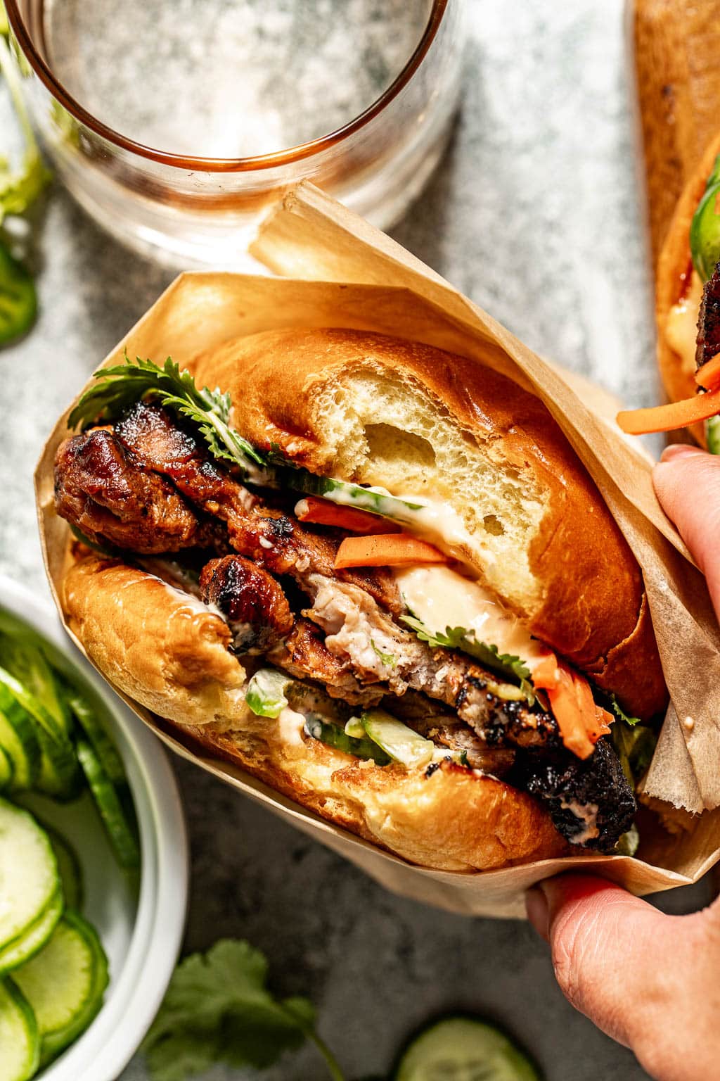 grilled pork banh mi