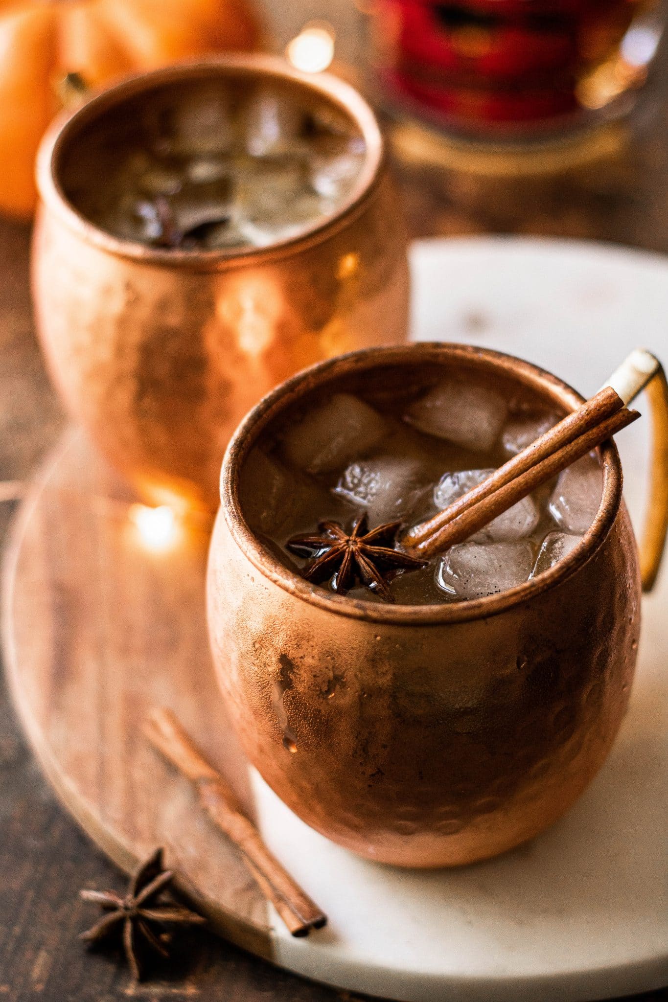 pumpkin spice mule - the best holiday cocktail recipes