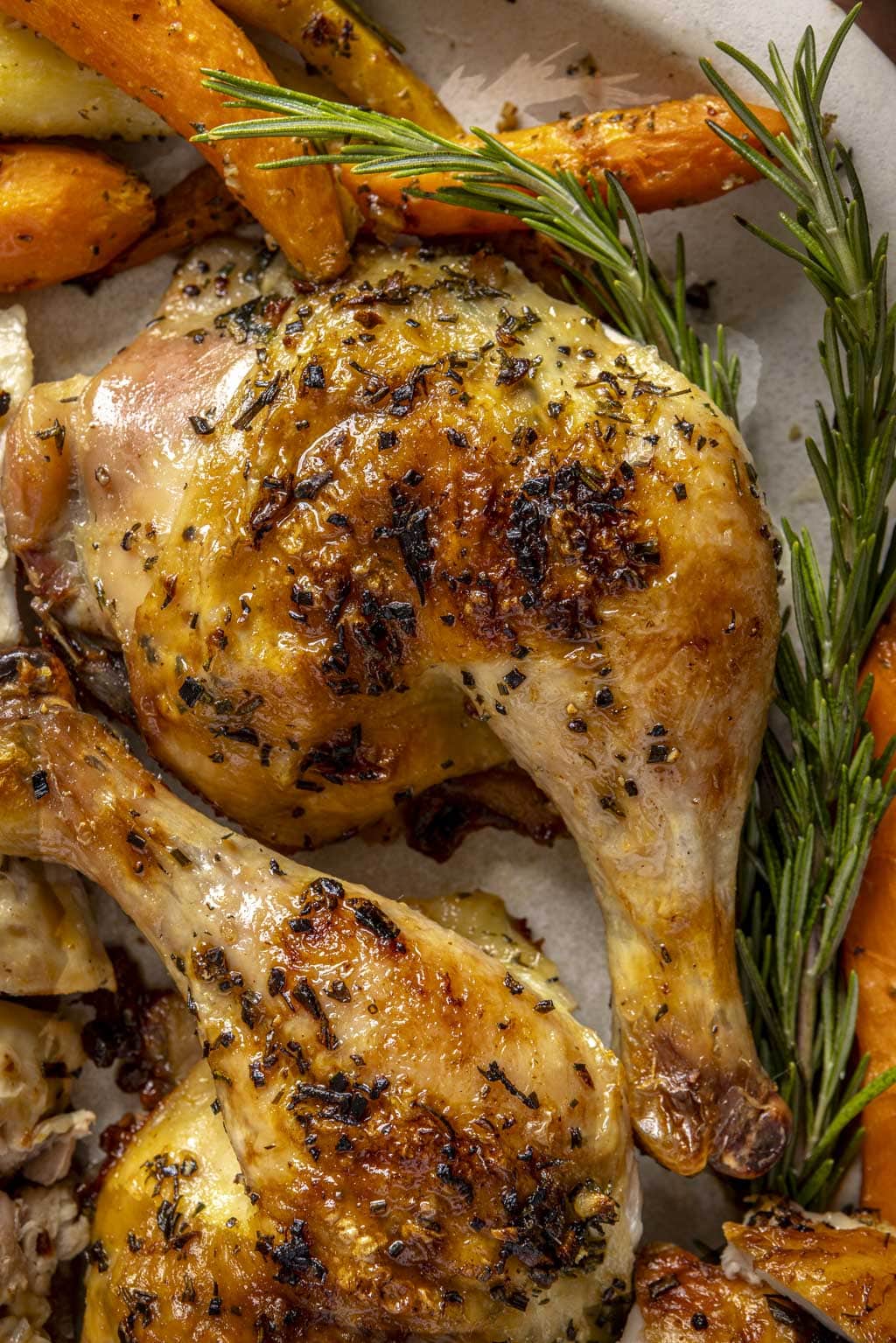 Herb roasted spatchcock chicken