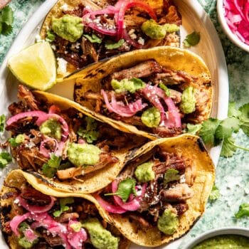 beer braised carnitas tacos