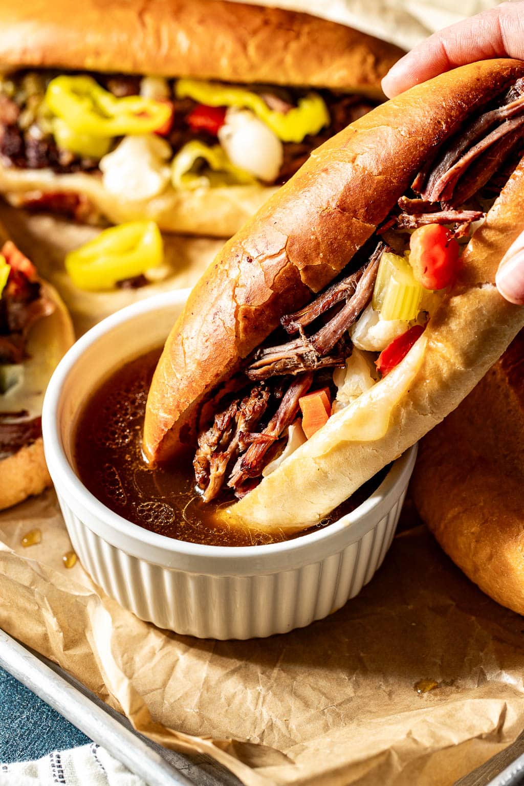 slow cooker italian beef sandwiches