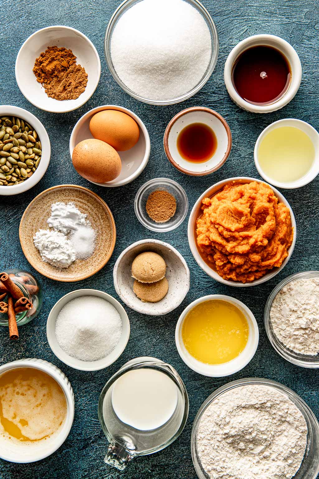 pumpkin bread ingredients laid out