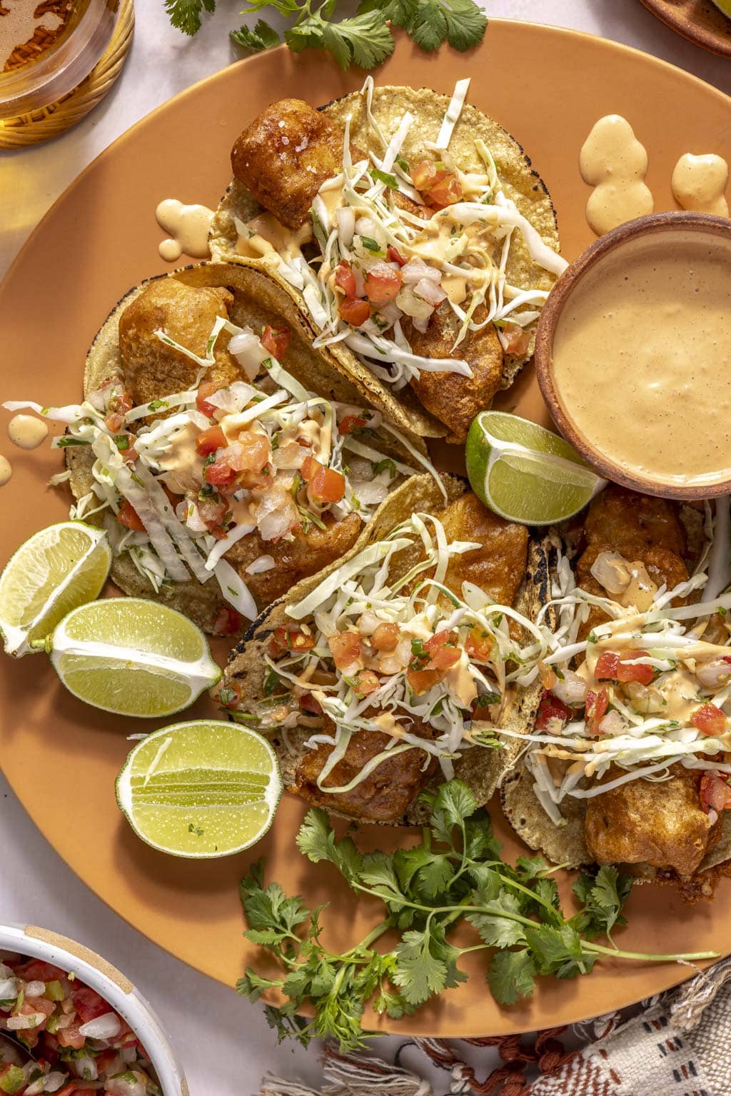 beer battered fish tacos