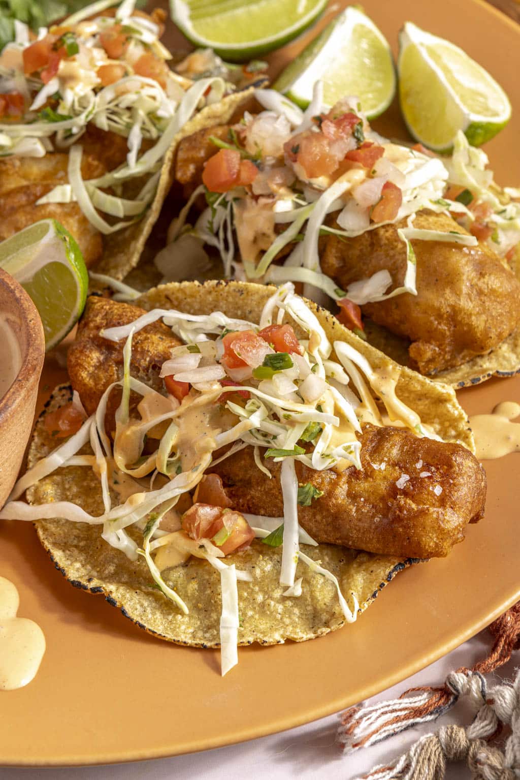 beer battered fish tacos