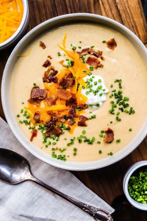 Loaded Cauliflower Soup