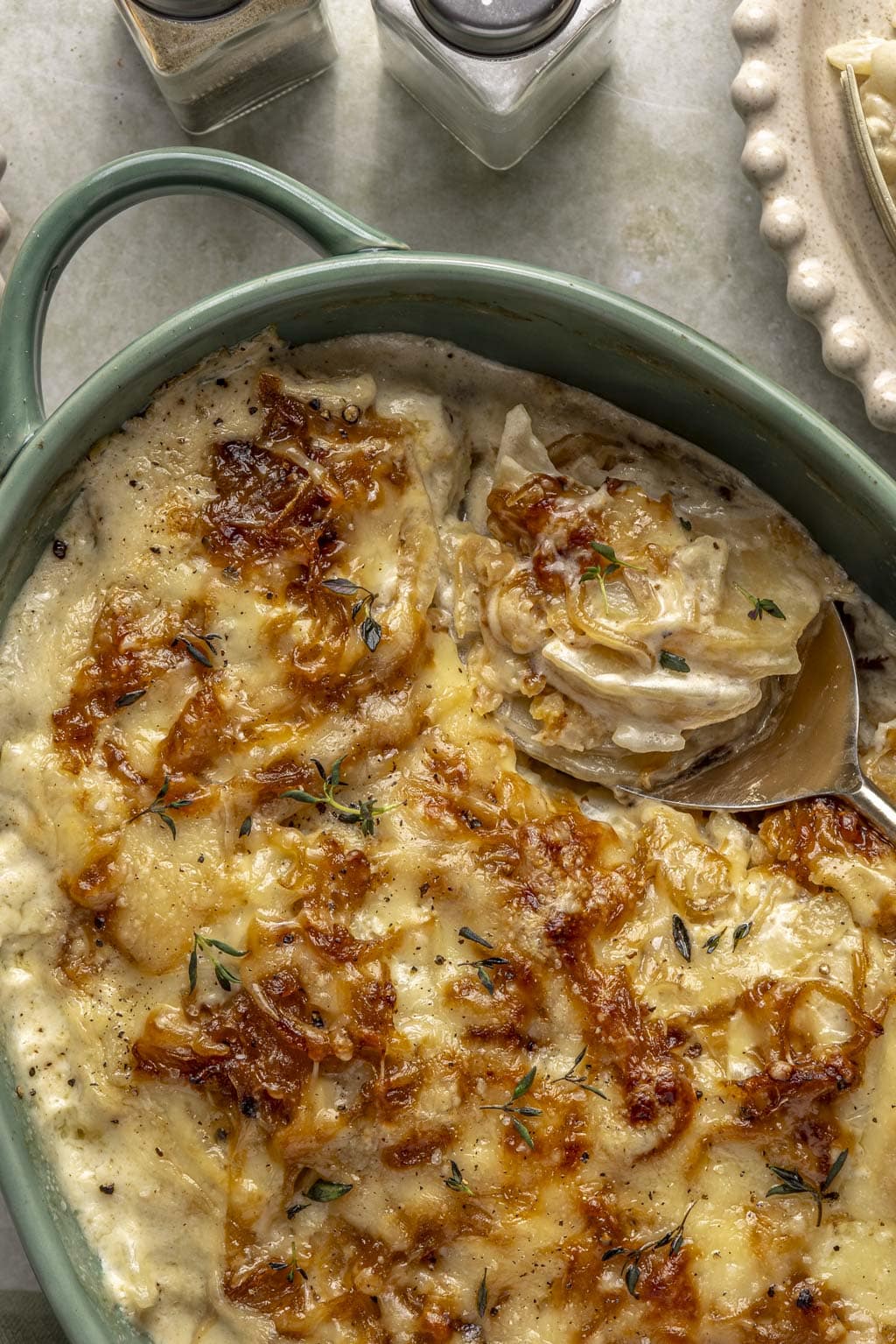 cheesy onion potato gratin