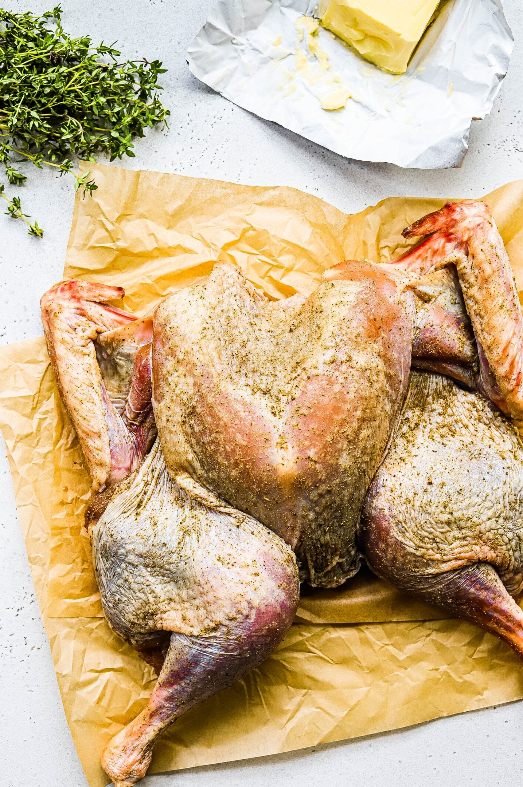 dry brined spatchcock turkey