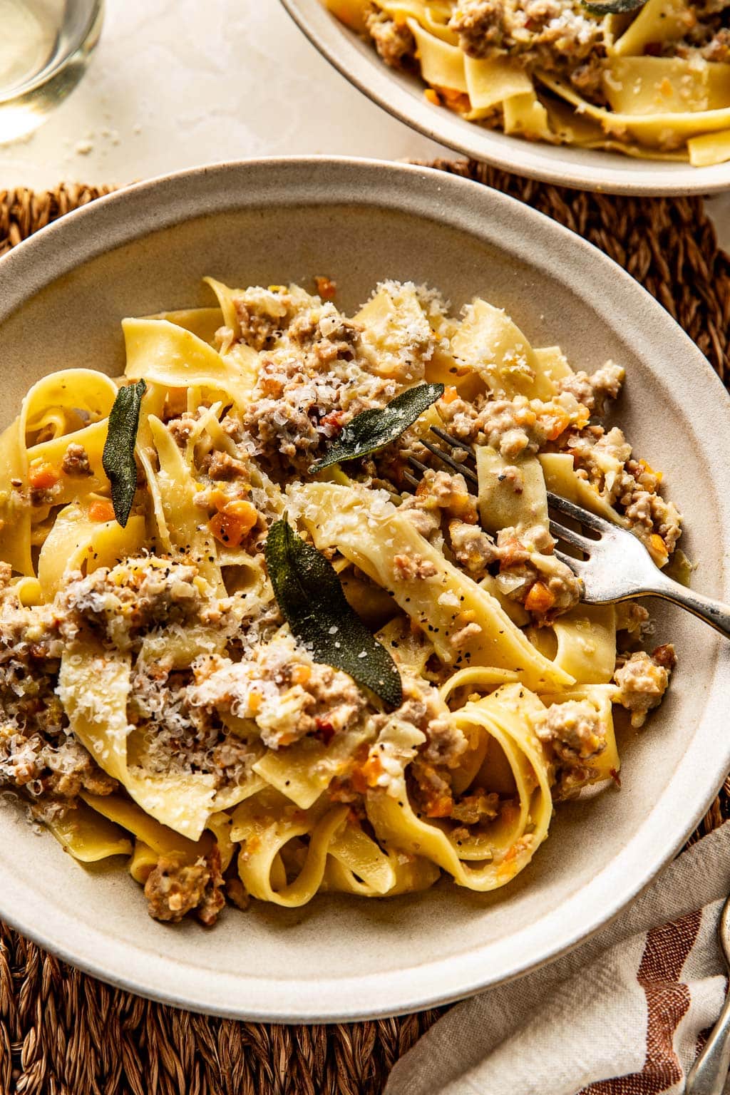 white bolognese