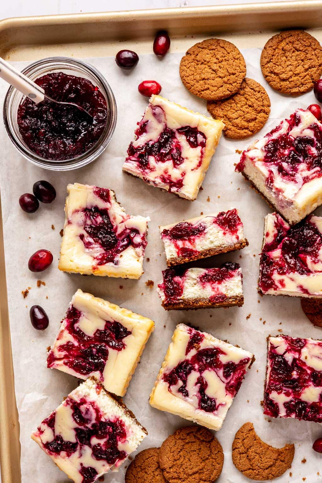 cranberry cheesecake bars
