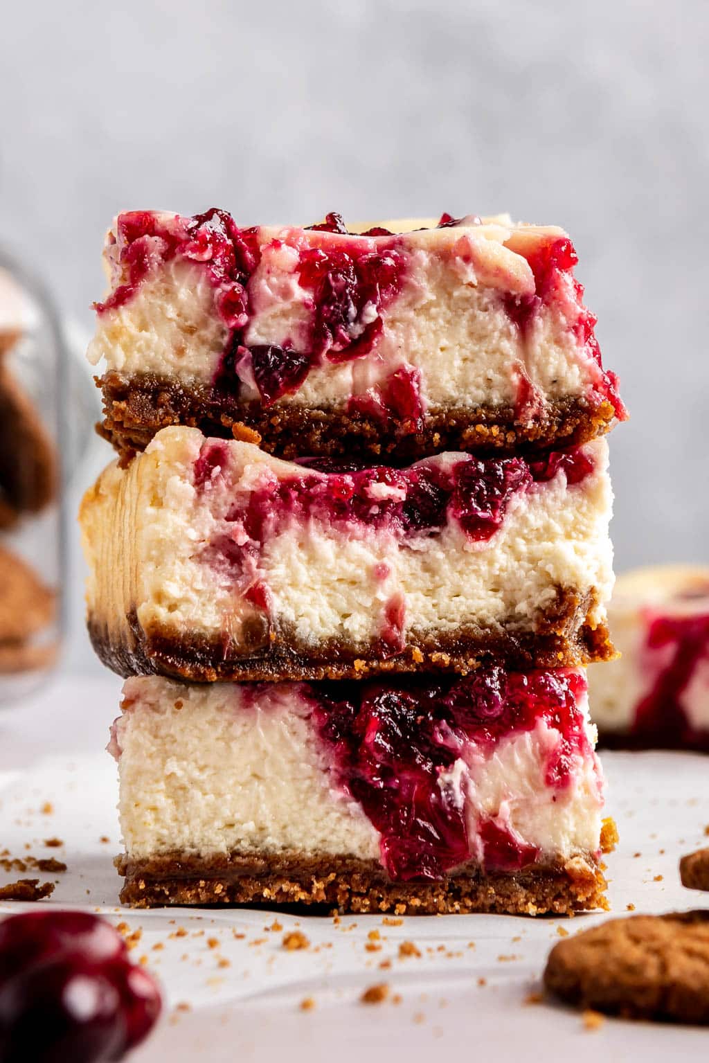 cranberry cheesecake bars