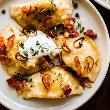 potato and onion pierogies