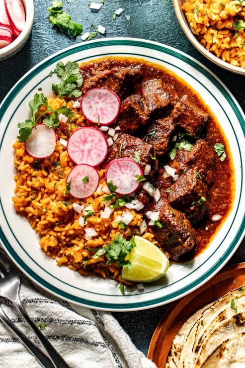 authentic beef chile colorado