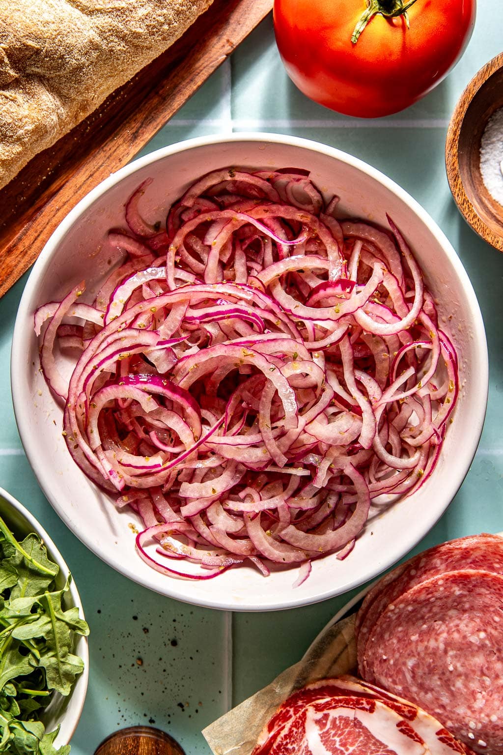 marinated onions in a bowl