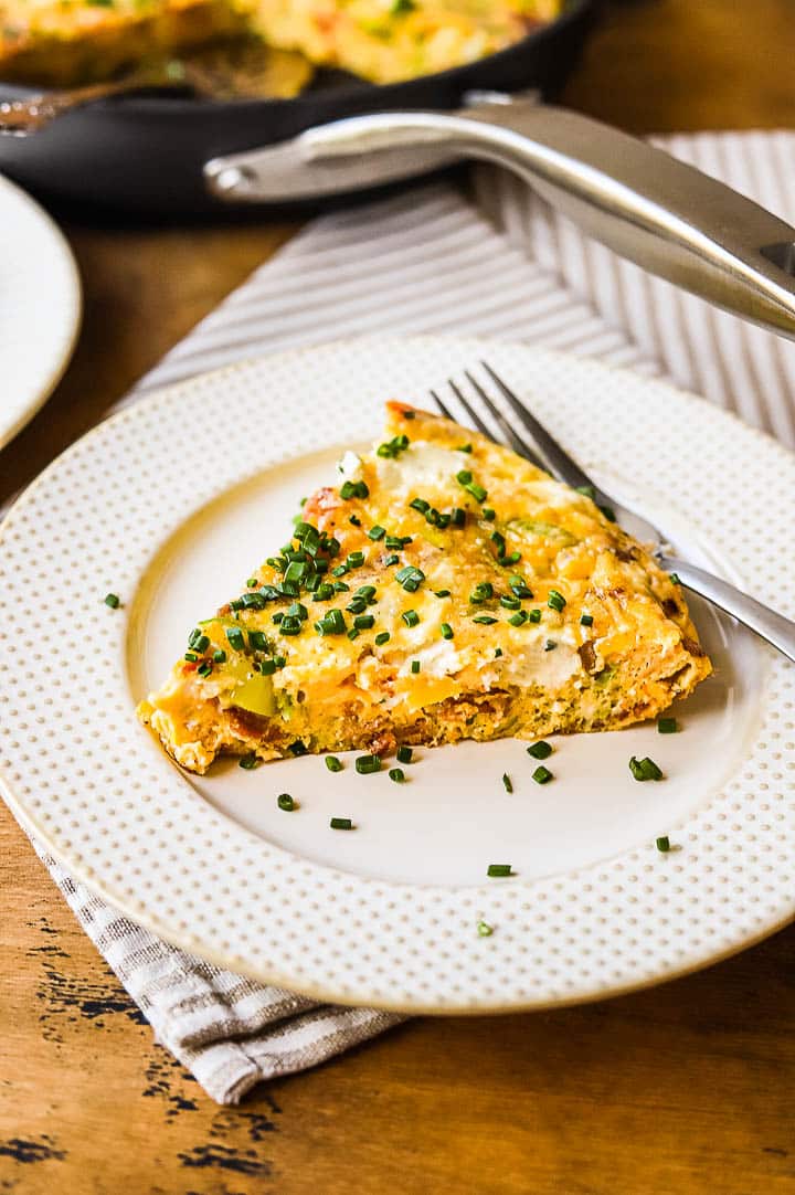 bacon and leek frittata