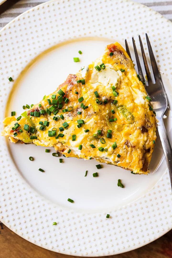 bacon and leek frittata