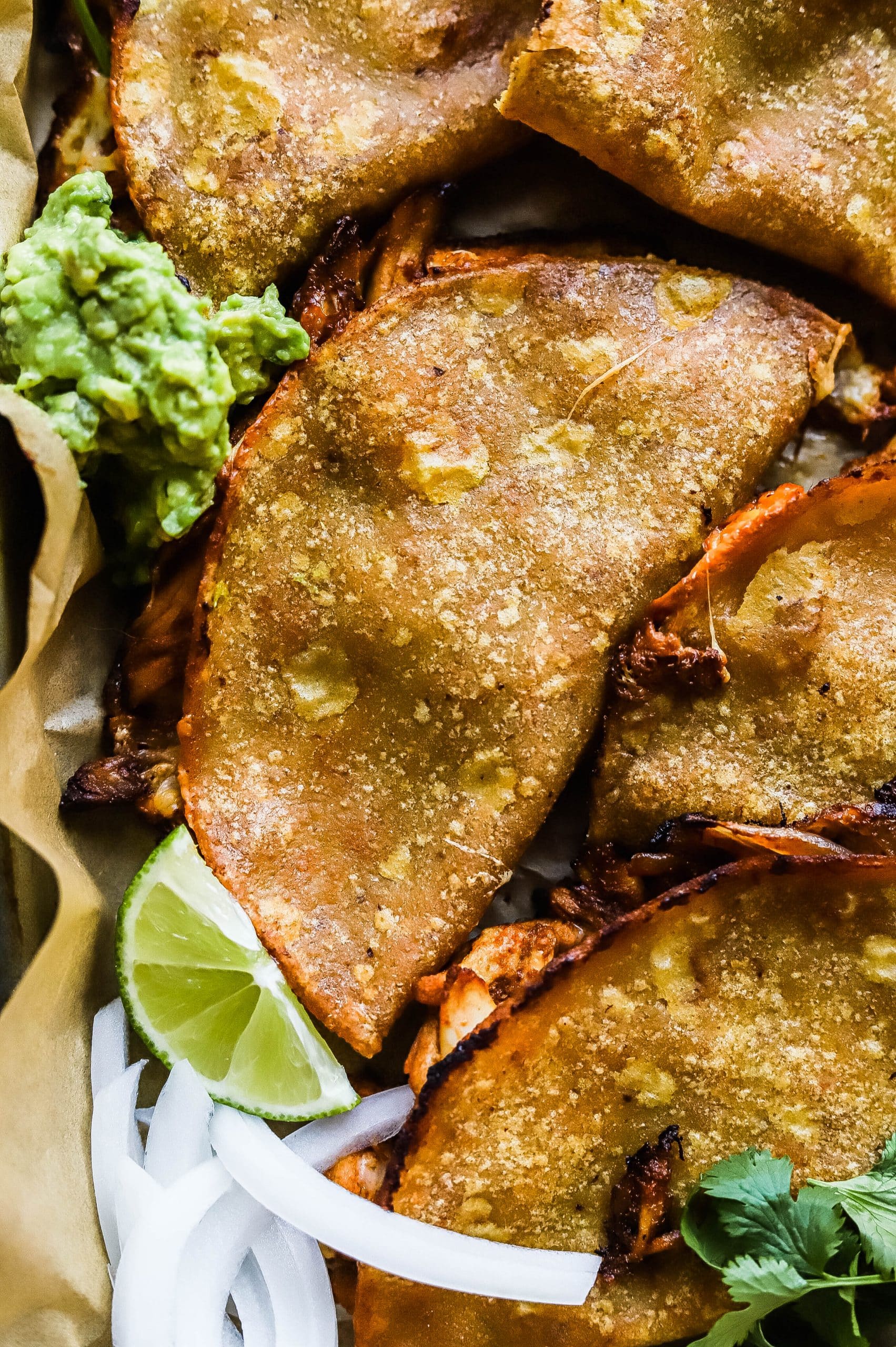 crispy chicken tacos after baking 