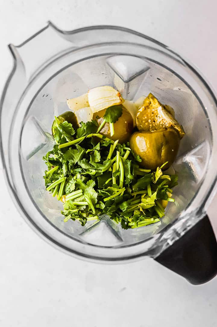 salsa verde before blending