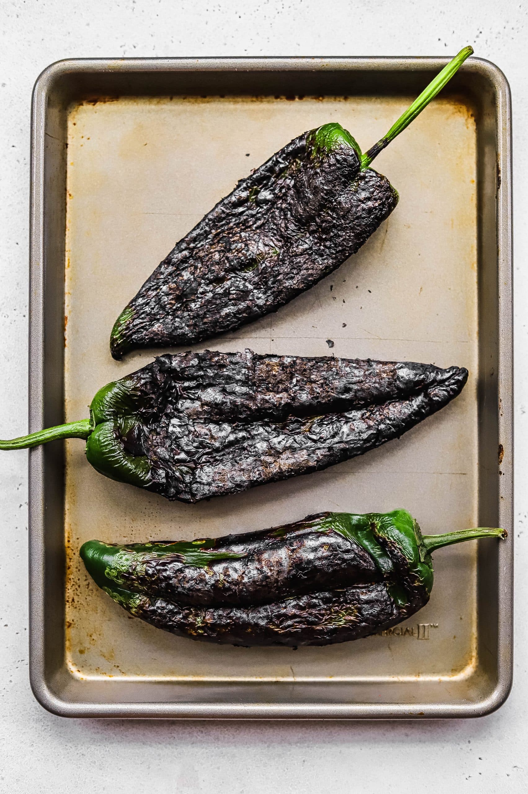 roast poblanos