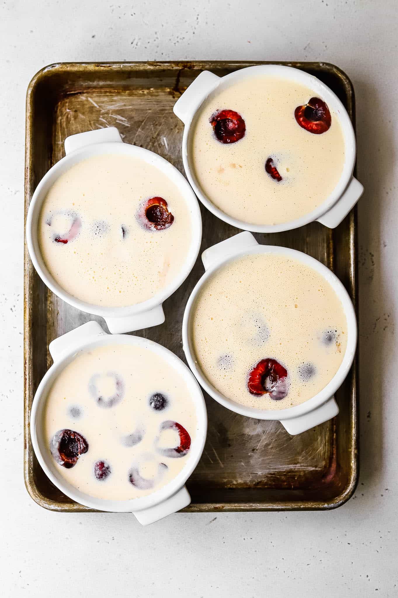 clafoutis before baking