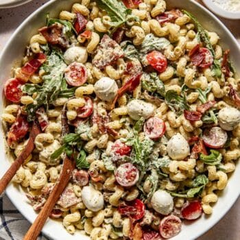 creamy pesto pasta salad