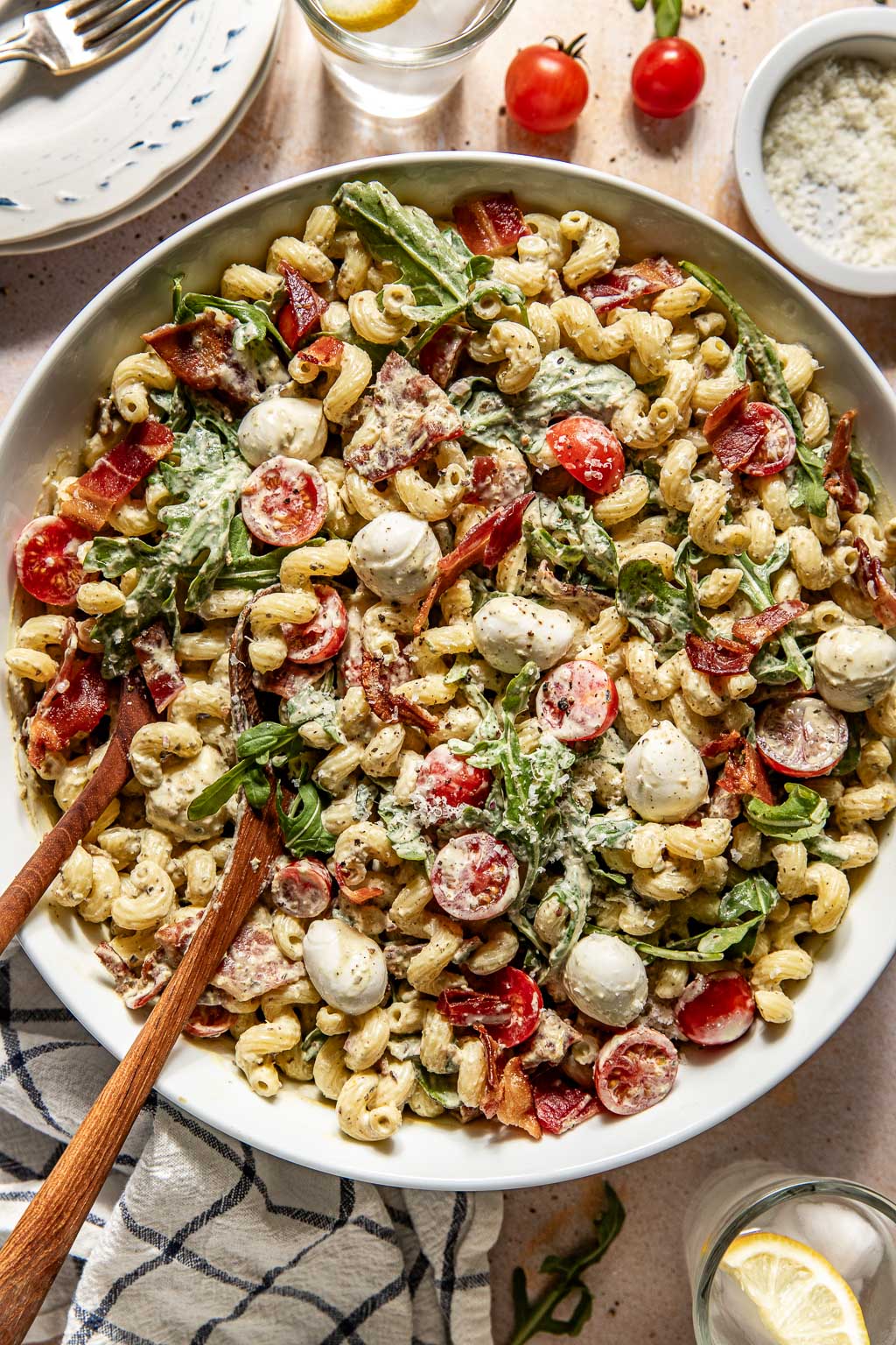creamy pesto pasta salad
