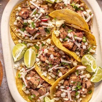carne asada street tacos