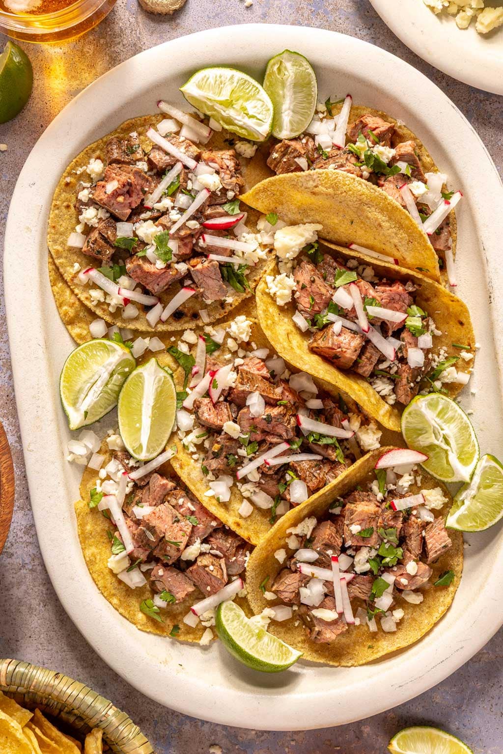 carne asada street tacos