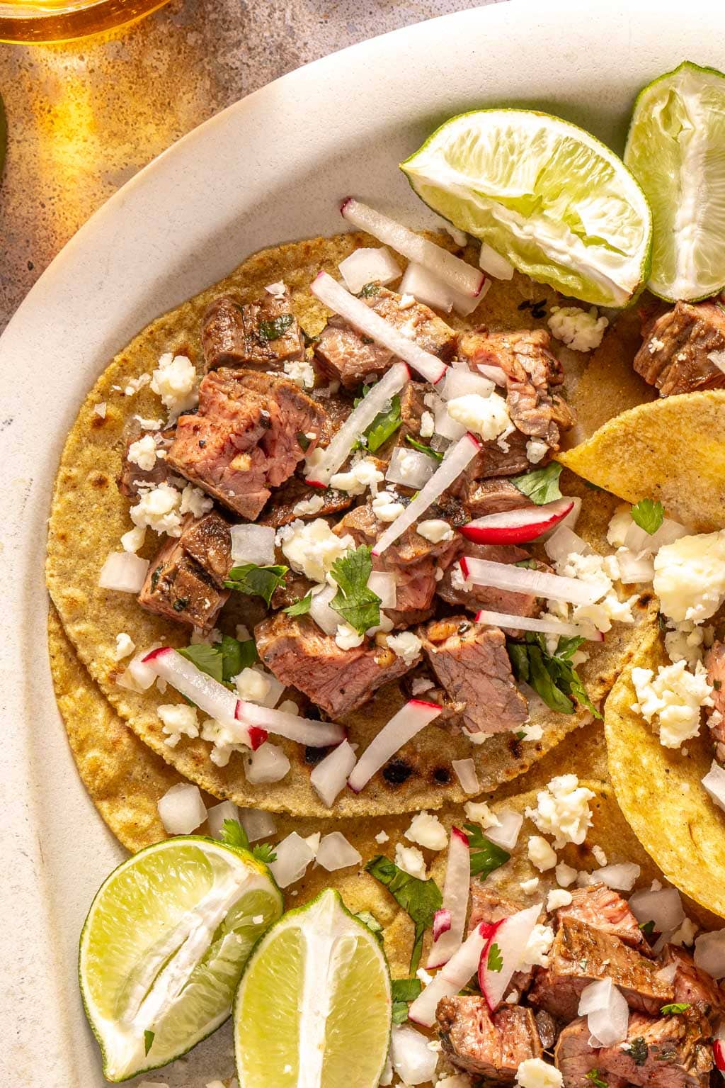 carne asada street tacos