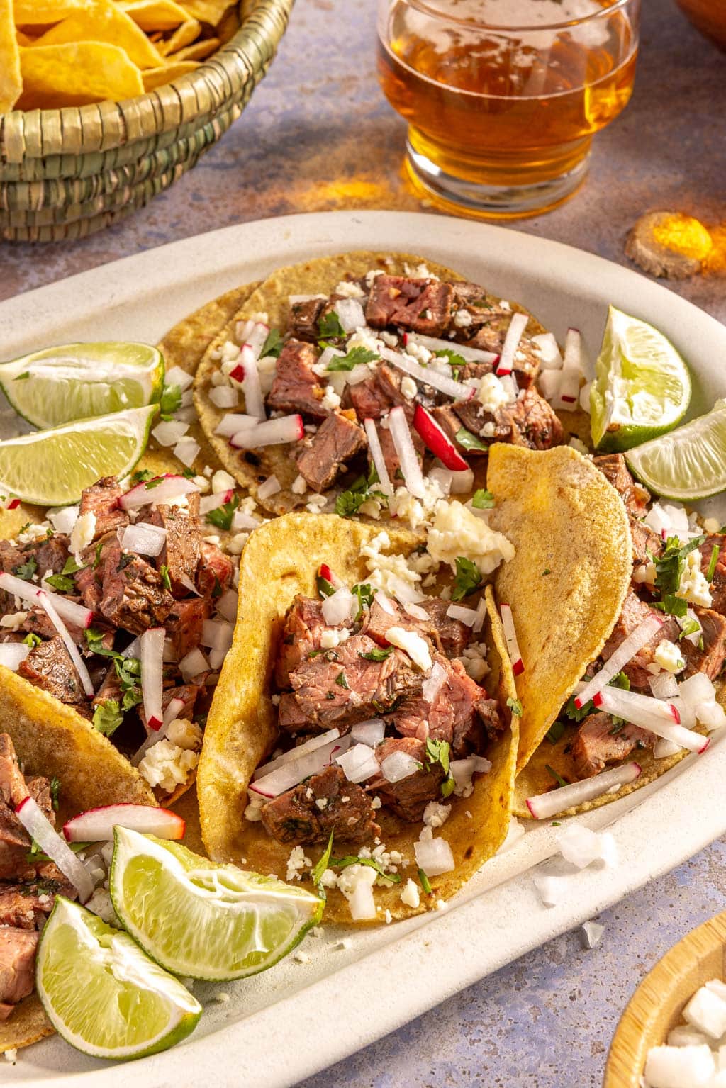 carne asada street tacos