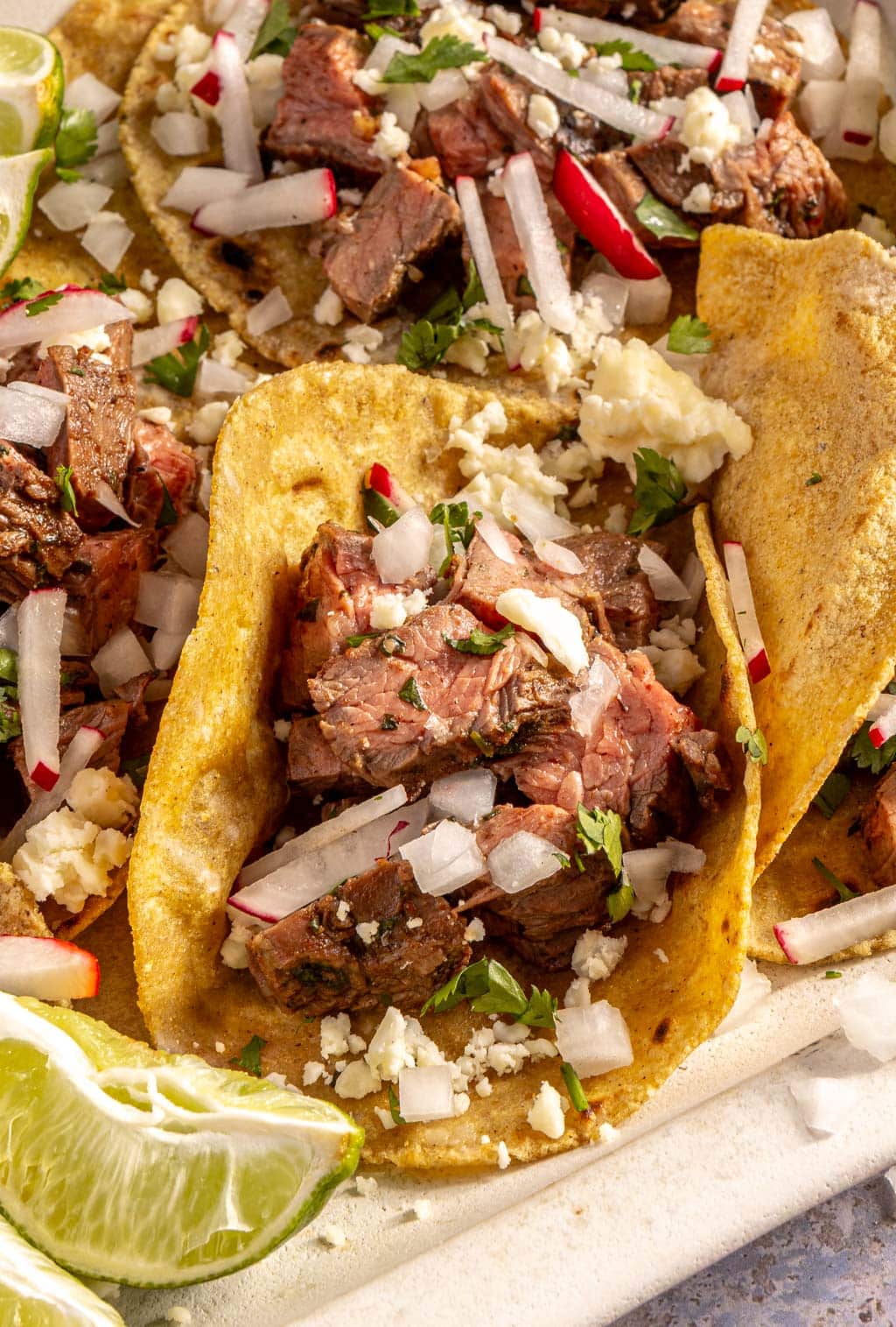 carne asada street tacos